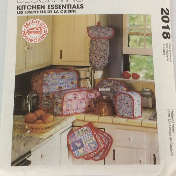 Vintage McCalls Home Essentials Sewing Patterns #2056 & #2018 Kitchen Decor - Picture 7 of 9